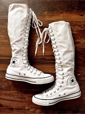 NEW Converse Chuck Taylor All Star XXHI WHITE Knee High Sneakers Women's 8